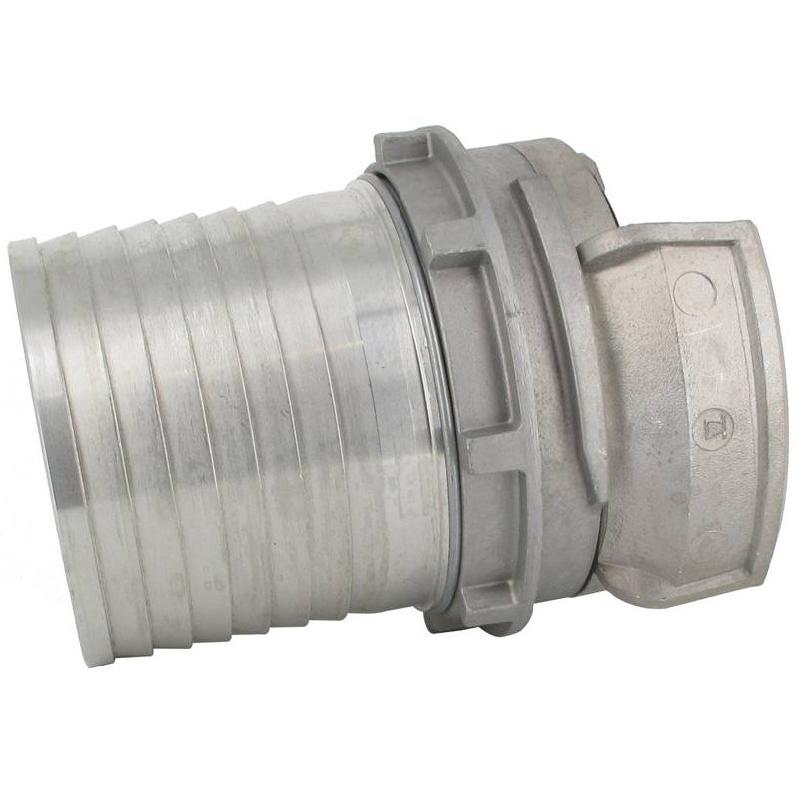 Demi-raccord symétrique avec verrou - DN 100 mm - Embout annelé Ø 110 mm - Alu_2