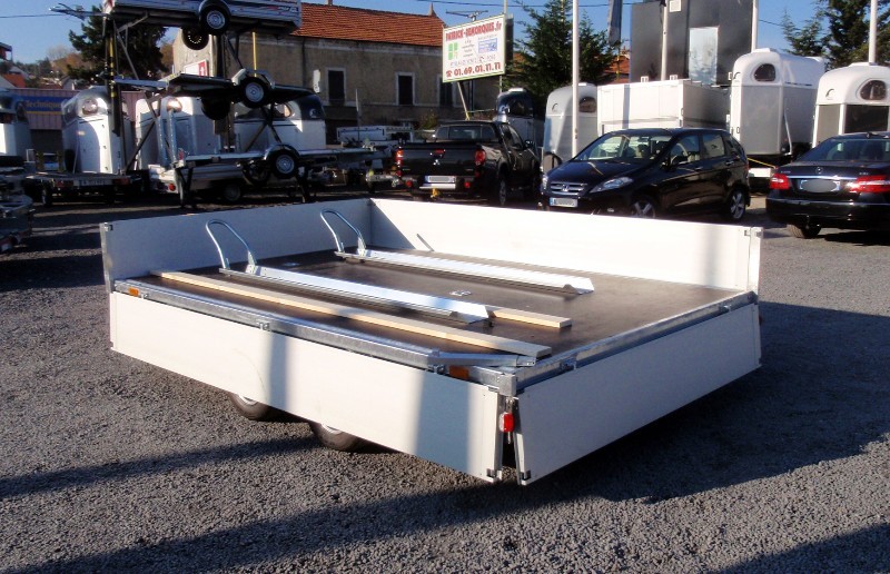 Remorque plateau Humbaur HT 353121 - 2 essieux, roues dessous, ridelles alu, PTAC 3500 kg_2
