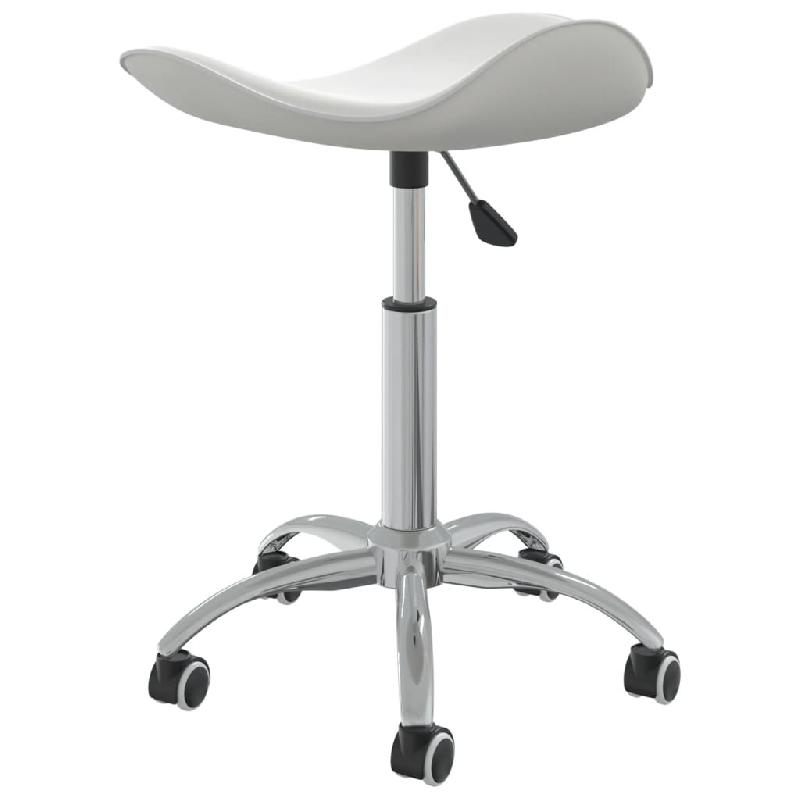 Vidaxl tabouret de salon et spa blanc similicuir 323683_2