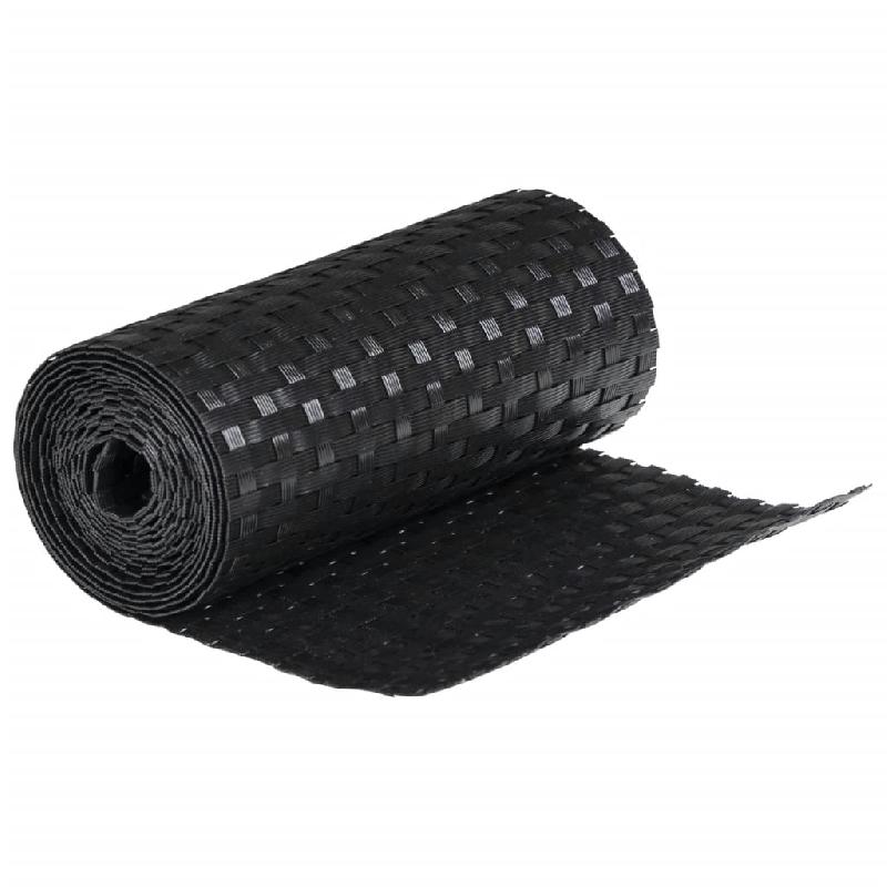 Vidaxl paravents de balcon 5 pcs noir 255x19 cm résine tressée 156318_2