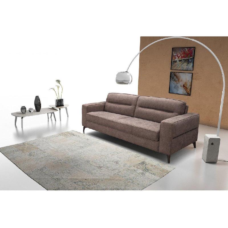 Virginia canapé convertible ouverture express 140x196 cm - tissu marron chocolat - fabrication italienne_2