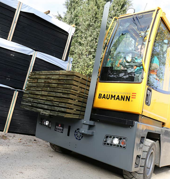 Chariot latéral électrique Baumann série ELX - capacité 4000 kg - hauteur de levage jusqu'à 8380 mm - batterie 525/625 Ah_2