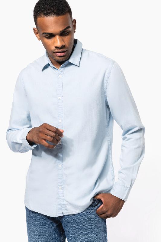Chemise écoresponsable délavée en coton twill pour homme - Kariban - Réf: KNS500_2