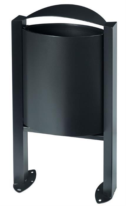 Corbeille sur pied Arkéa 40L - avec ou sans cendrier 3L - acier traité anticorrosion et poudré anti-UV_2