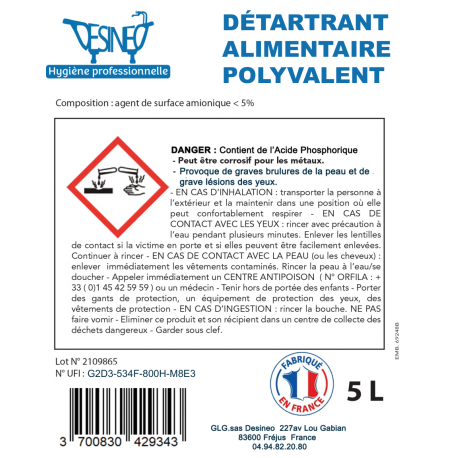 Détartrant professionnel 5L - Alimentaire polyvalent pour générateurs de vapeur, cafetières, lave-vaisselle et autres appareils_2