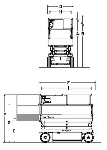 Skyjack SJIII 4626 - Nacelle ciseaux électriques 9,92 m - Commandes proportionnelles et traction hydraulique_2