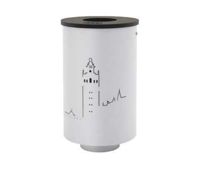 Up34 - corbeille mid Novatilu - 70 litres en acier zingué avec bac intérieur galvanisé_0