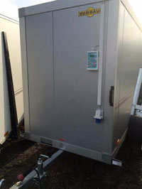 Petite remorque frigorifique Humbaur 3m3 - parois isothermes - groupe frigo 220V - 2m x 1m x 1,5m_2