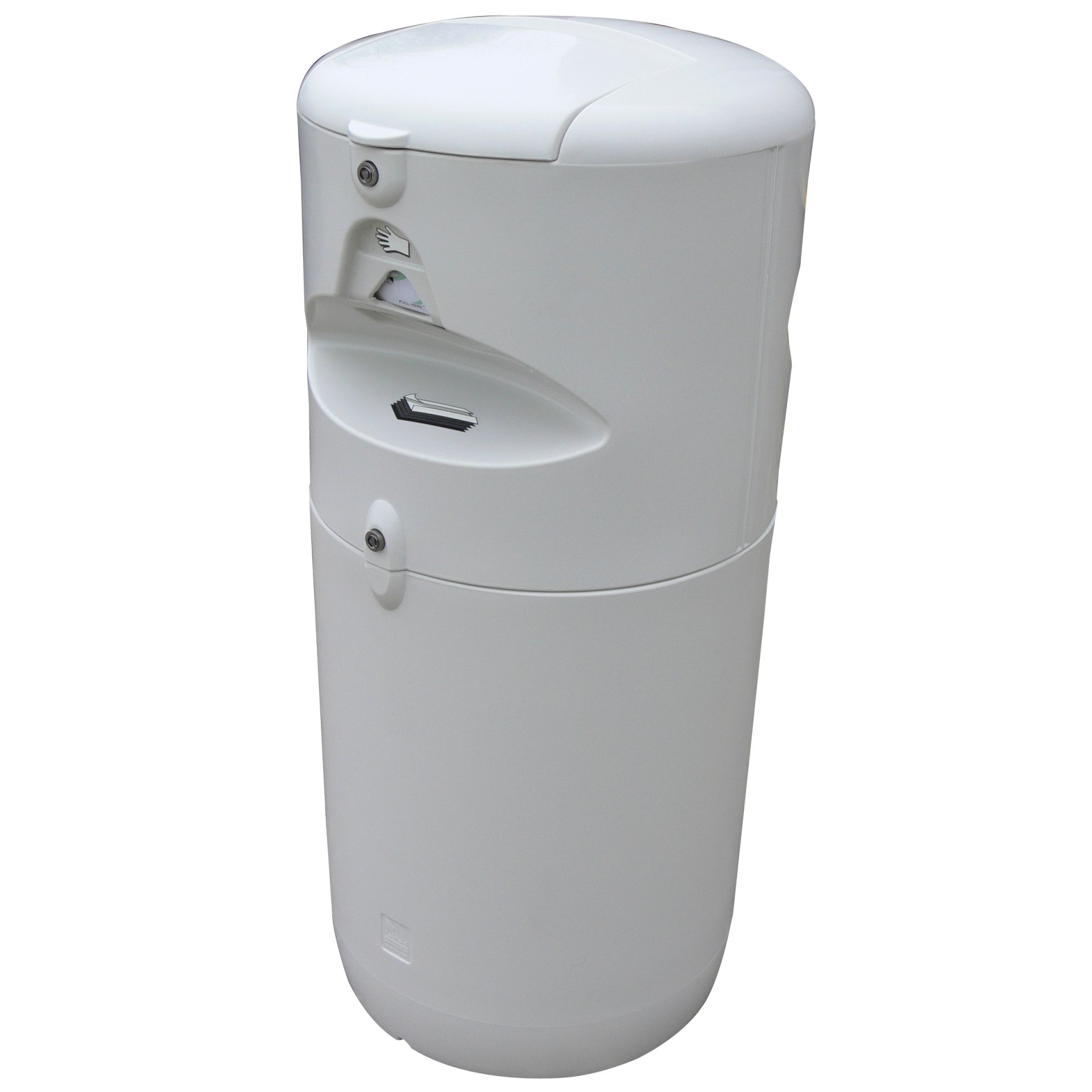 Poubelle polyéthylène durable avec distributeur de sacs et gants_3