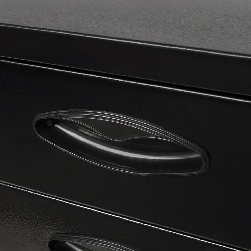 Vidaxl coffre à outils métallique 3 tiroirs noir 20121_2