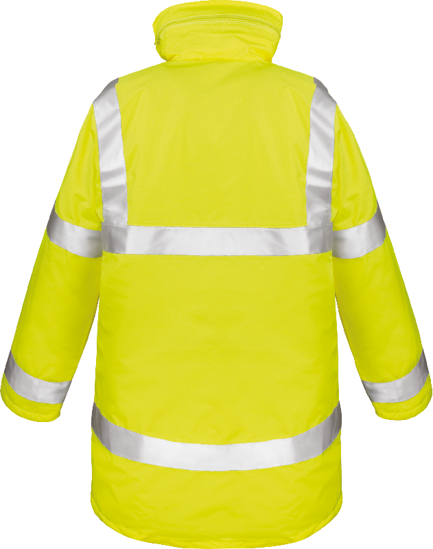 Parka de sécurité High Viz - Réf: R18 - Bandes réfléchissantes 3M - Imperméable et chaud pour l'hiver_2