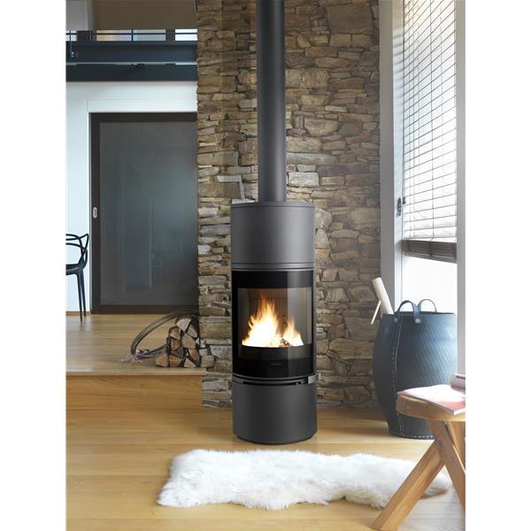 Poêle à bois Alcor étanche - tout fonte 6 kW - vitre panoramique grand angle - compatible RT 2012_2