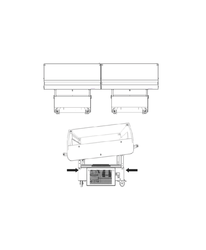 Îlot réfrigéré IMPULSE EWCC MINI 03 - bac carré 4 faces transparentes avec joues plexi renforcées_2
