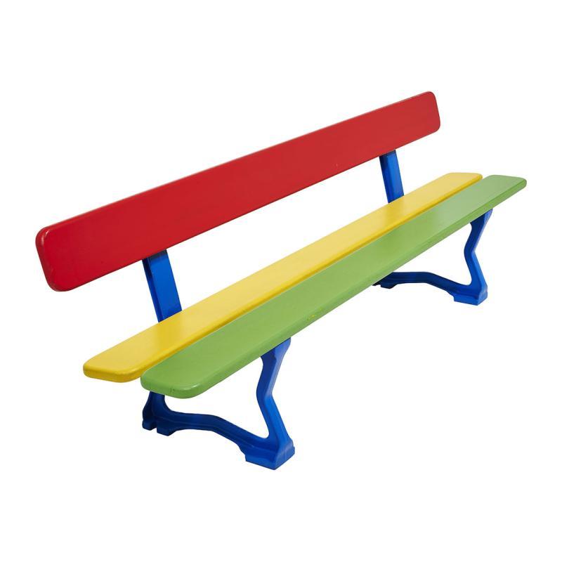 Banc public bois et acier Mora Junior - Ref : 299010 - Multicolore, 1500 mm, pour maternelles_2