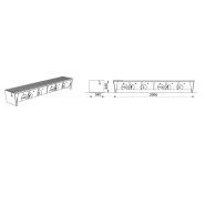 Ebq110-01 - Banc connecté MMCité 1 a.S. - 6 caissons verrouillables - hauteur 440 mm_2
