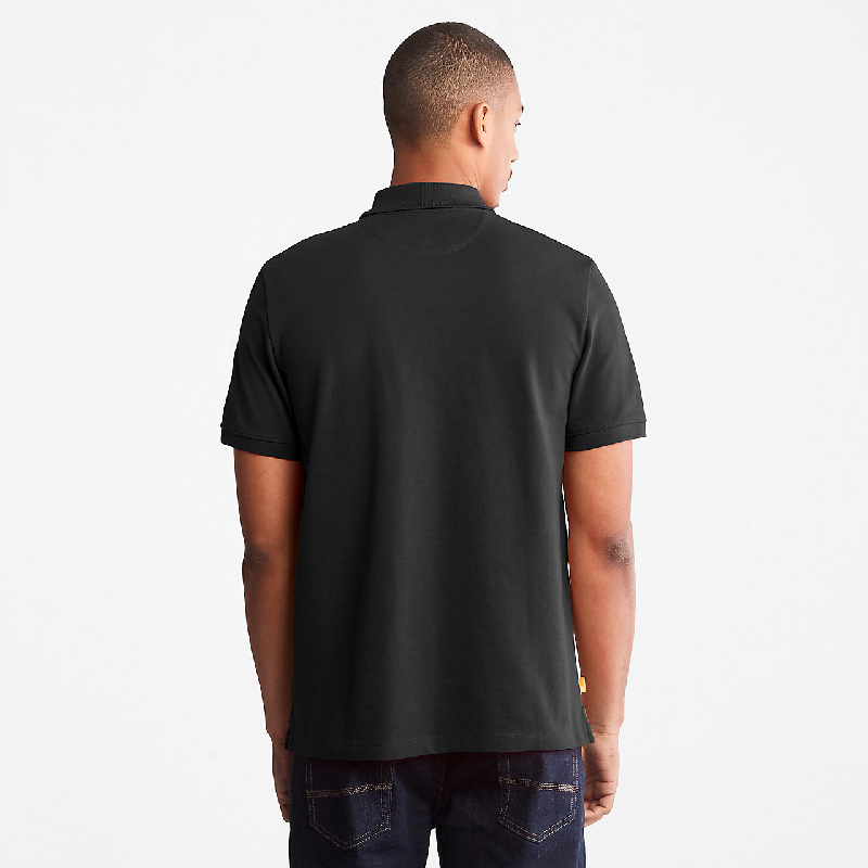 Polo coton piqué bio manches courtes Timberland - Réf: TB0A26N4 - Coupe droite décontractée et logo brodé_2