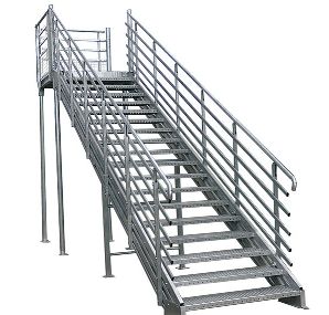 Escaliers droits à géométrie variable - Bombrun - en acier galvanisé conformes normes NF E85-015_2