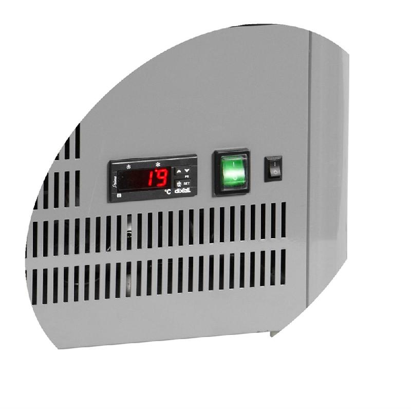 Vitrine panoramique réfrigérée positive grise 78 litres | Tefcold - UPD80-GREY_2