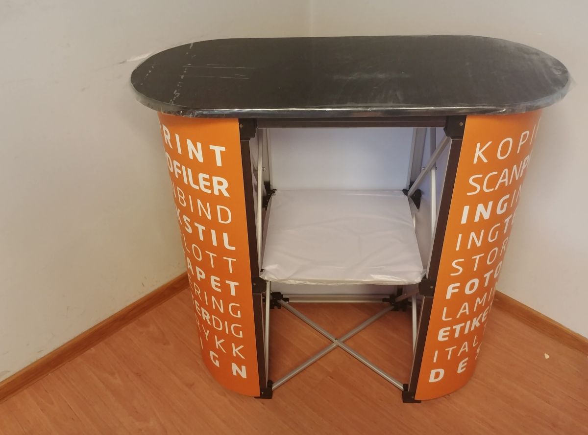 Comptoir pliable parapluie taille S - 2x1 avec plateau 40x90cm et étagère intérieure_2