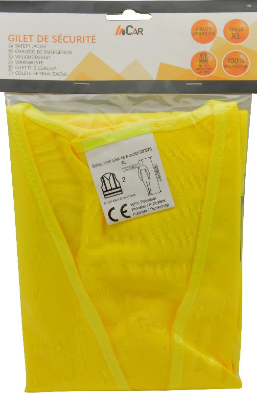 INCAR - Gilet de sécurité jaune - Norme EPI EN ISO20471:2013+A1:2016 classe 2 - 930370_2