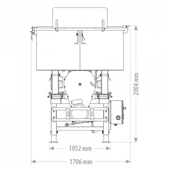 Malaxeur à béton avec capacité de 600 à 1200 litres