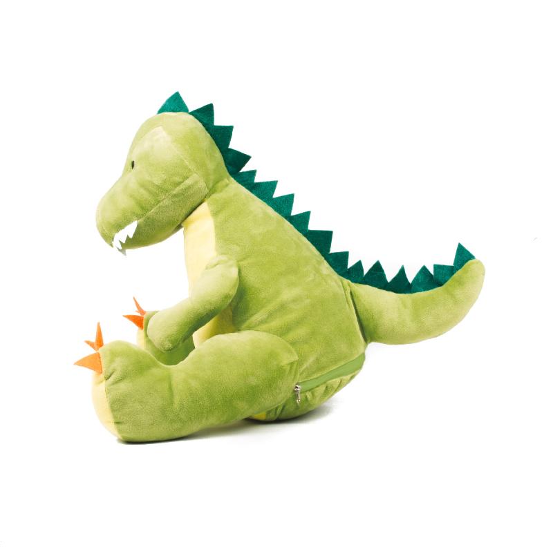 Peluche zippée Dinosaure - 42 cm - Rembourrage amovible - Réf: MM053_2