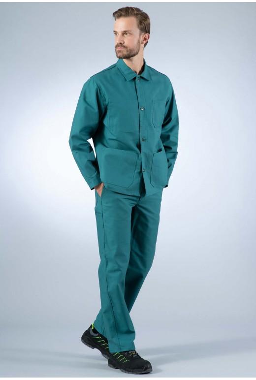 Veste de travail à boutons - 100% coton croisé - Réf. 110*CR4 - Multipoches x4_2