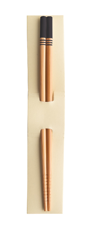 Baguettes en bambou - lot de 2 pièces - couleur naturelle - poids 11g_2