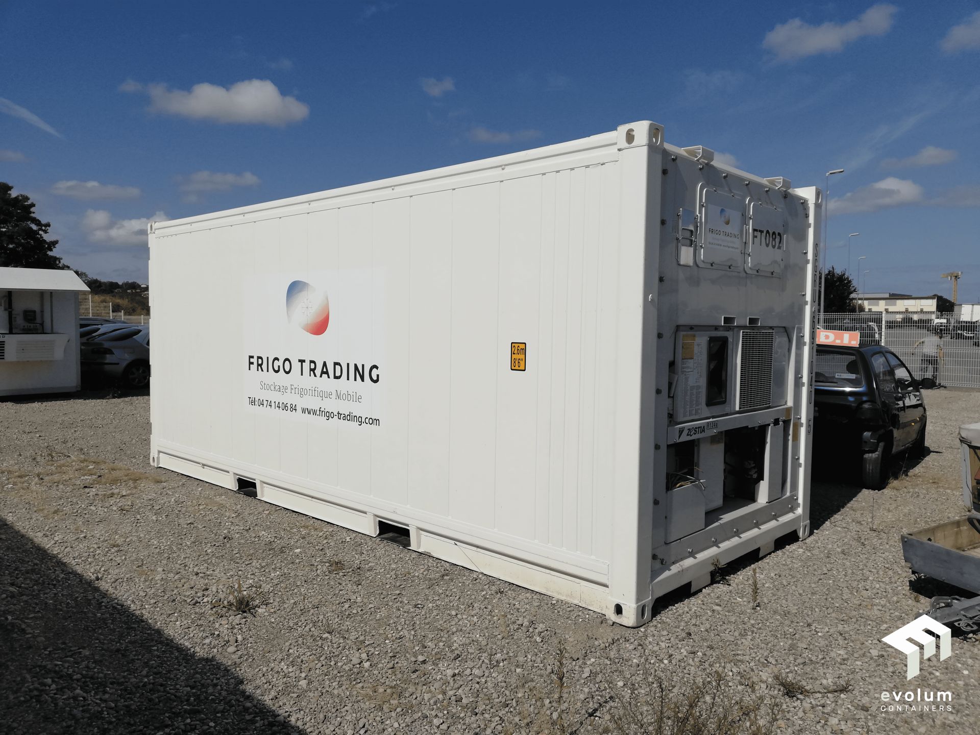 Conteneur frigorifique pour stockage de produits alimentaires ou industriels