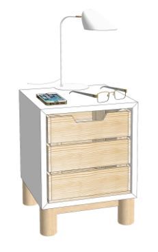 Eket - caisses en bois Simply a Box - L30 x H30 x P29 cm - bois brut et 6 coloris lasure à l'eau_2