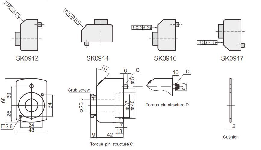 Sk09 - Indicateur de position Sankq - Arbre creux max Ø 20 mm - Compteur 5 chiffres avec lecture fine_2