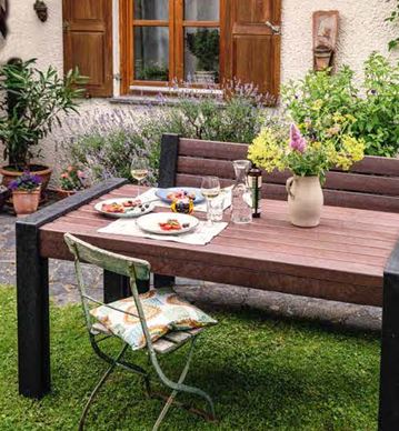 Table publique en plastique recyclé - longueurs 150/180 cm - accessible PMR - HYDE PARK - ADS EQUIPEMENTS EURL_2