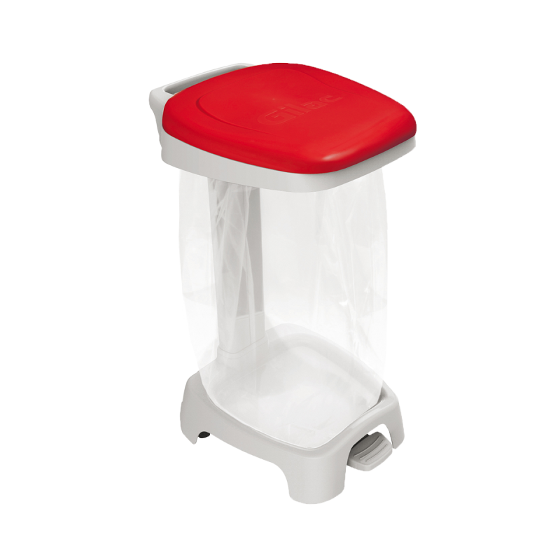Support sac 120L avec couvercle Gilac - Rouge_2
