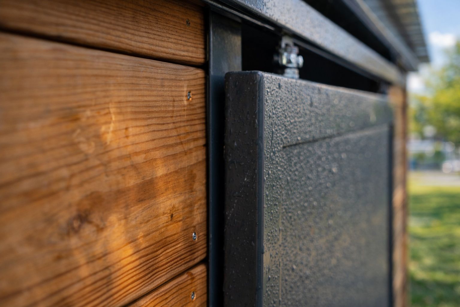 Abri bus Héritage Bosco 3 - structure en acier - bardage en verre sécurit - banc assis-debout - 490 x 185 cm - style Art Nouveau_1