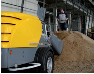 Mixokret M 740 équipée d'une cuve de malaxage à position variable