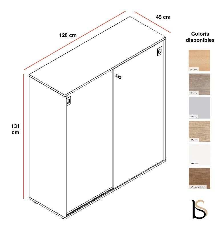Armoire avec portes coulissantes - Quadrifoglio - Chêne Canadien, Sans socle de finition, Moyenne_2