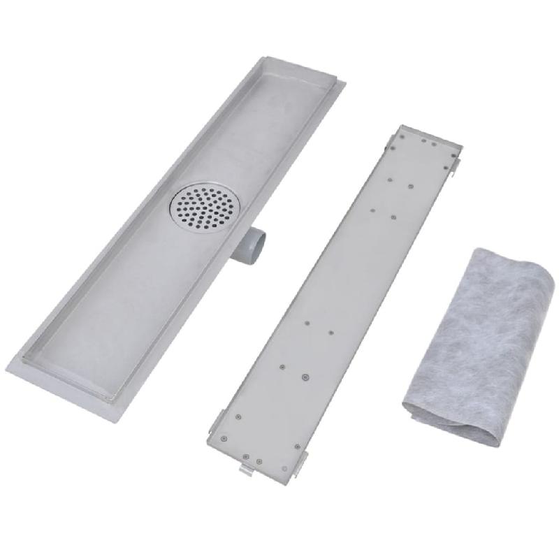Vidaxl drain de douche linéaire 2 pcs ligne 630x140mm acier inoxydable 275954_2