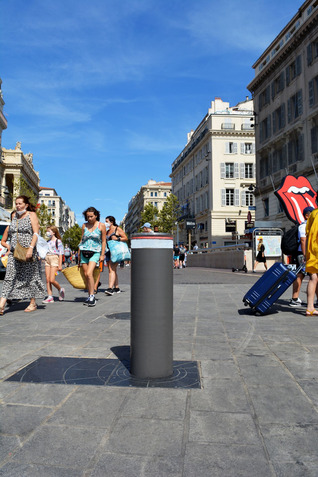 Borne de défense haute résistance - automatique escamotable - motorisation électrique - résistance extrême 1860 kJ - hauteur 1000 mm - BES_2