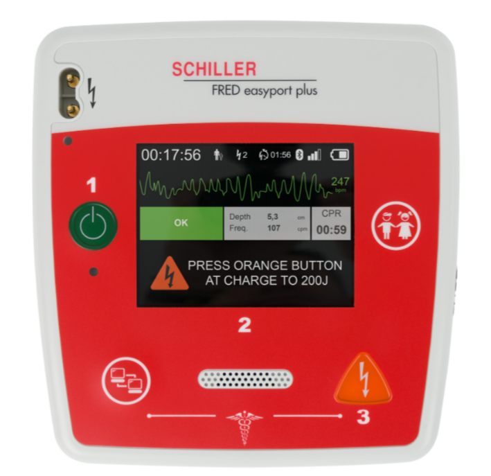 Défibrillateur SCHILLER FRED easyport plus - Poids léger et compact avec interface intuitive et écran LCD couleur_2