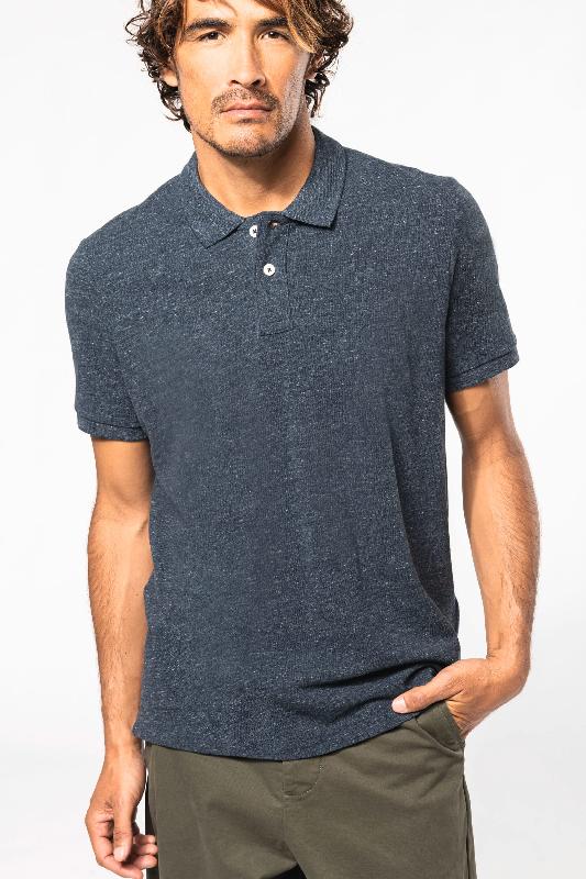 Polo vintage manches courtes homme - Réf: KV2206 - 100% coton - Maille piquée aspect vieilli - Marque Kariban_2