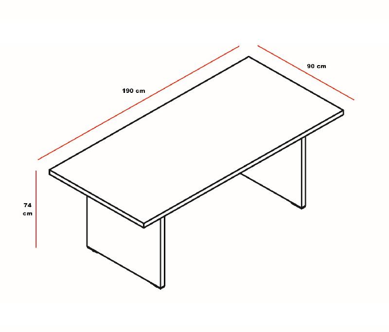 Table de réunion rectangulaire Quando - MDD - Chêne Canadien_2