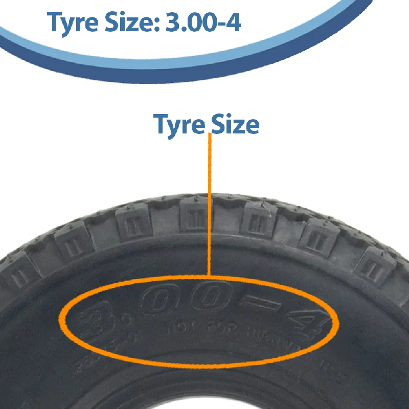 3.00x4 Journey Wanda 4ply P6075 Tube-Type Block Tyre 256mm diameter 56 PSI 110kg_2