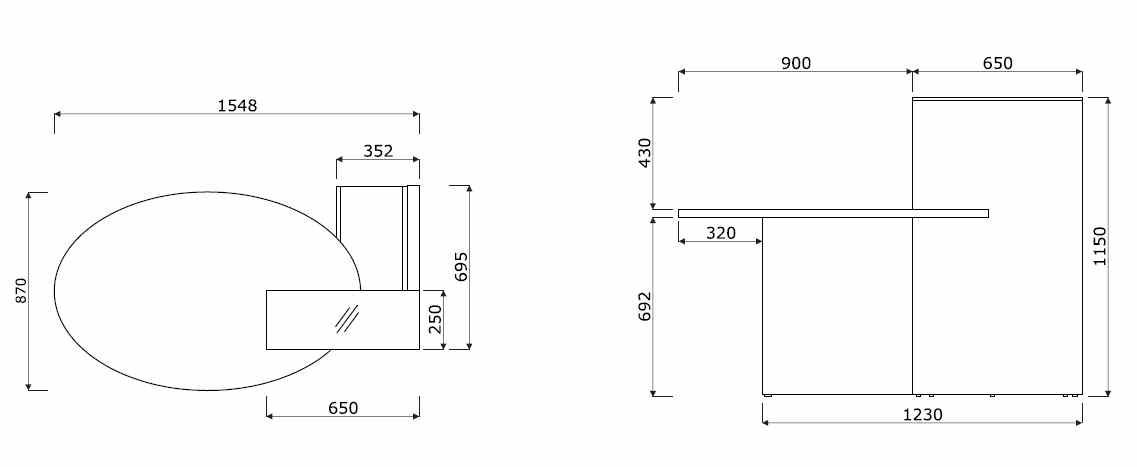 Banque d'accueil individuelle OVO - contemporaine, compacte et polyvalente_2