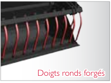 Benne multiservice avec casquette de retenue intégrée