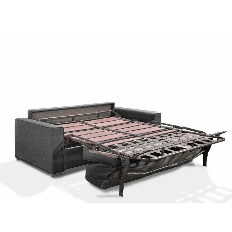 Canapé convertible express premium 160 cm - sommier à lattes Renatonisi - matelas Bultex - velours noir_2