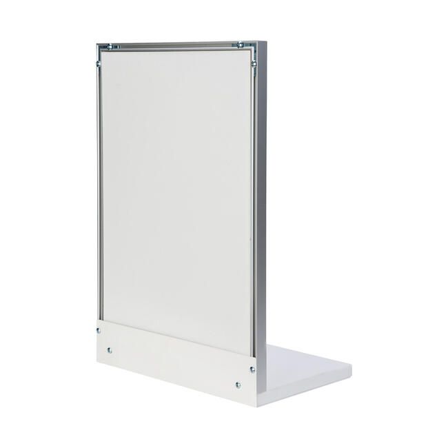 Flexislot - meuble présentoir en aluminium et bois - VKF Renzel - simple face - 300x450x200 mm_2