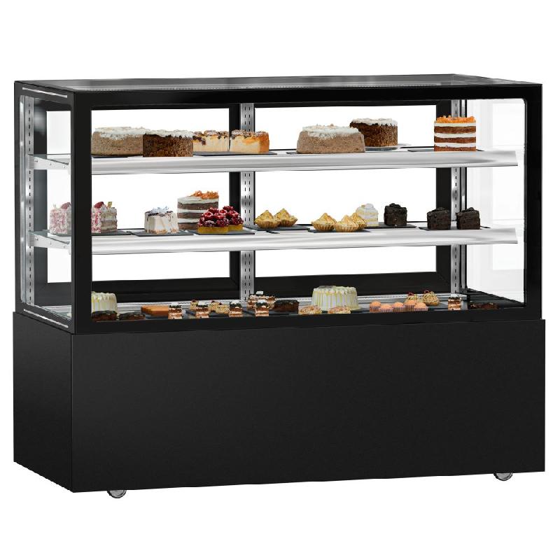 Vitrine réfrigérée pour pâtisserie MADRID - 1500 mm - 2 étagères - Noir_2
