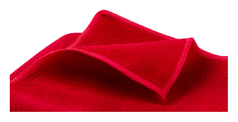 Serviette en microfibre - grande taille - 310 g/m² - couleur rouge - poids 470 g_2
