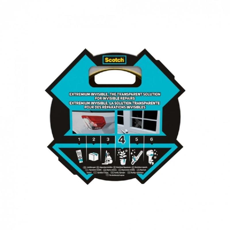 Adhésif de réparation SCOTCH invisible extremium - 20 m x 48 mm - transparent - haute résistance UV_2