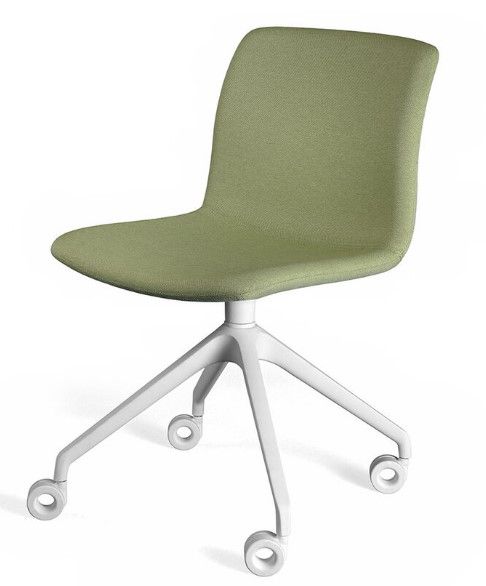 Koda swiveling - chaise de bureau ergonomique - coque tapissée - pied en polyamide noir ou blanc_2